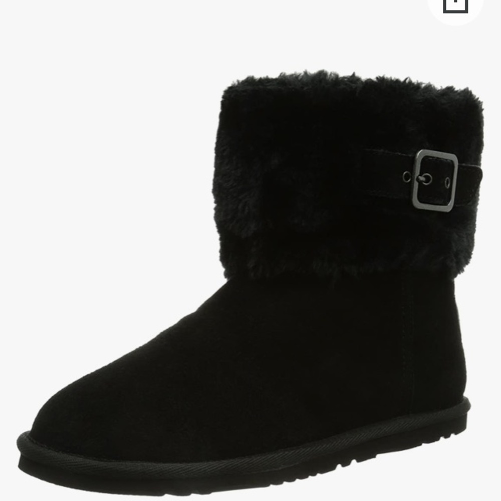 Skechers Star Shooter Skyward Suede & Fur-lined Black Boots NWT - Picture 11 of 12